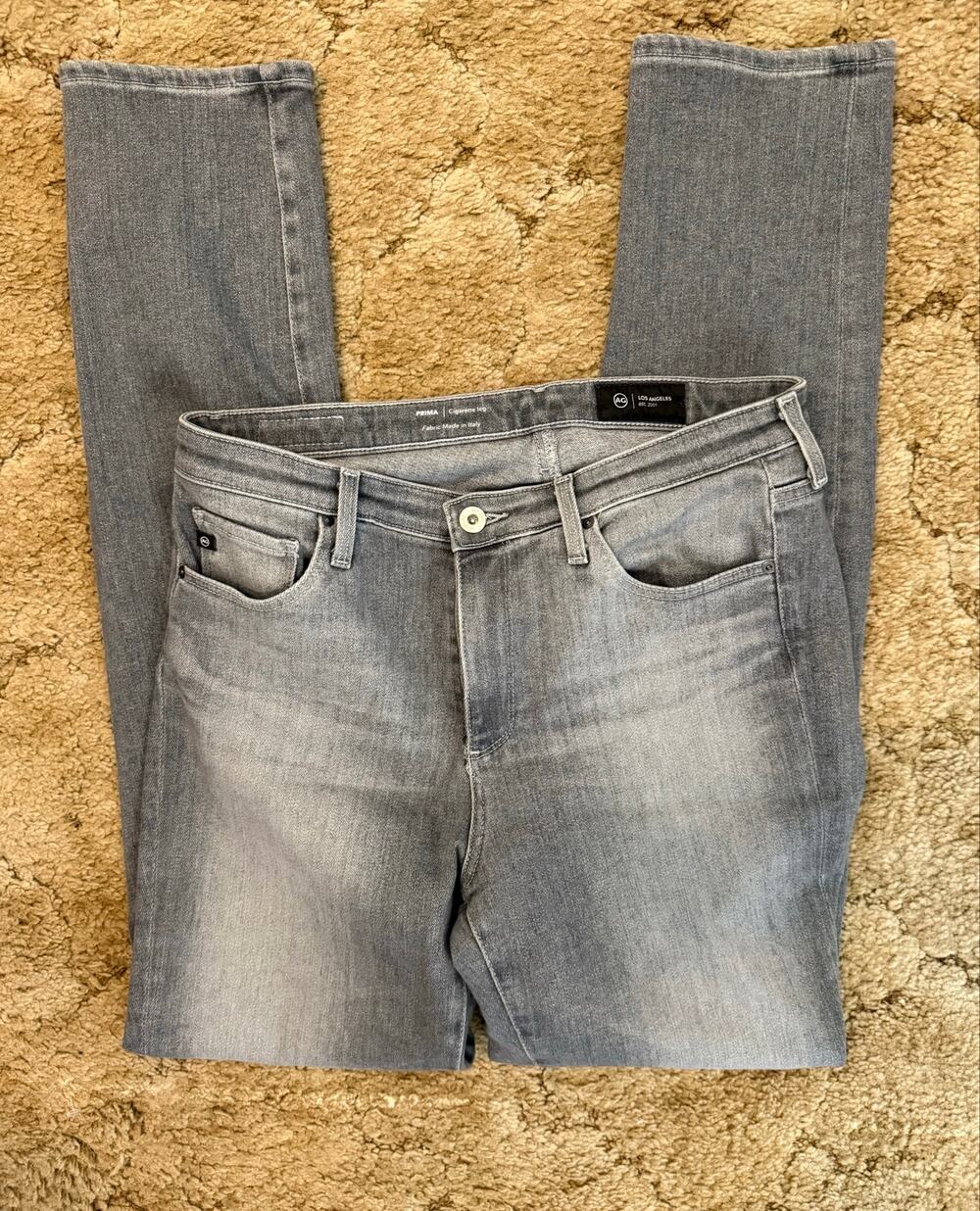 AG Adriano Goldschmied Prima Cigarette Leg Gray Jeans Size 29R